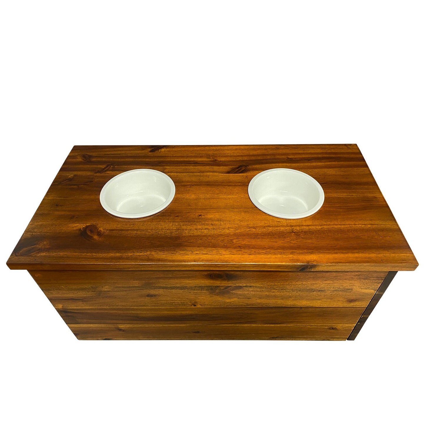 828 Pet Supplies Medium Raised Dog Feeder with Porcelain Bowls
