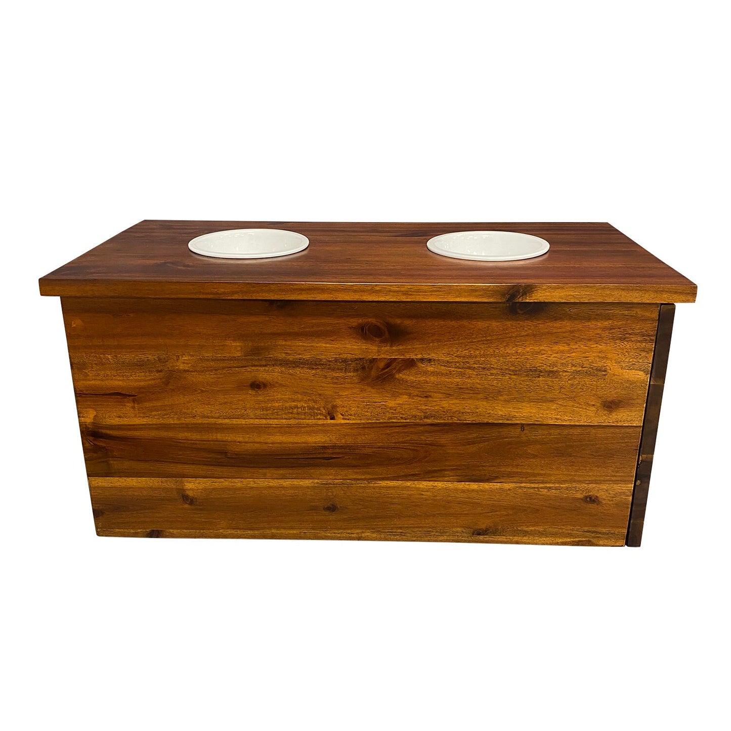 828 Pet Supplies Medium Raised Dog Feeder with Porcelain Bowls